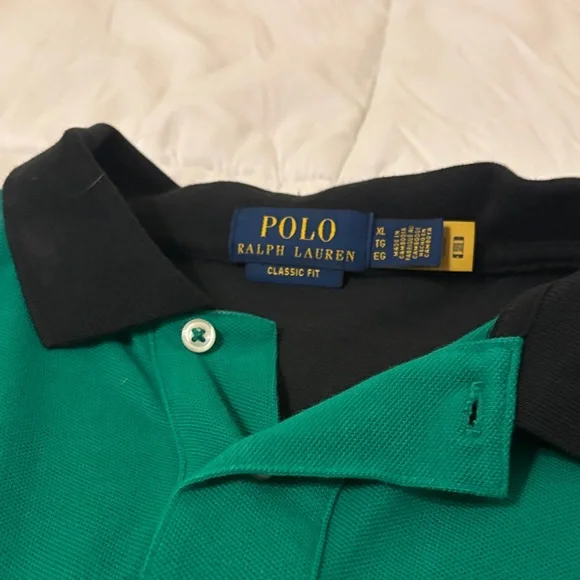 Ralph Lauren Green Polo with Multicolor Logo - Picture 4 of 5